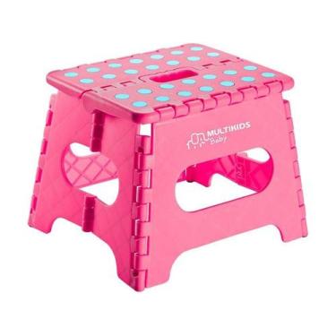 Imagem de Banquinho Multiuso Dobrável Flop Rosa Multikids Baby - BB1010