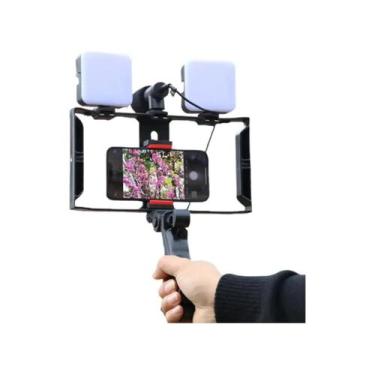 Imagem de Tomate MTG-3333 - Estabilizador Gimbal de Celular com Dupla Iluminação