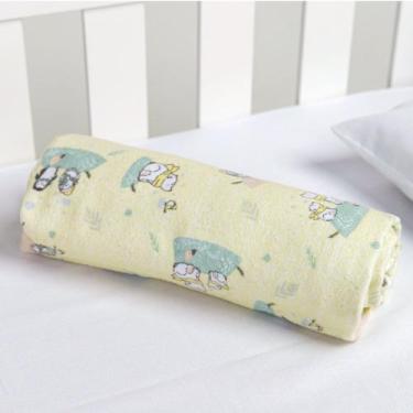 Imagem de Cobertor Papi Algodão Flanelado 1,10m X 90cm Urso Polar, Amarelo, Únic