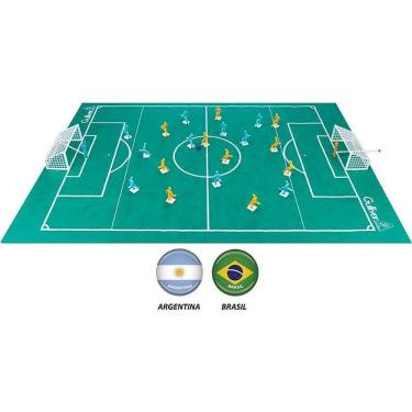 Imagem de Brinquedo de Futebol de Mesa Brasil X Argentina com Jogadores Articulados Gulliver