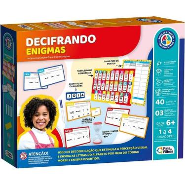 Imagem de Brinquedo Educativo Decifrando Enigmas Jogo de Decodificação com Código Morse Pais & Filhos