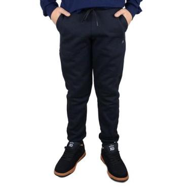 Imagem de Calça Infantil Menino Applicato Moletom Preta - BAS430, 06, Preto