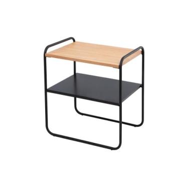 Imagem de Mesinha Lime Lateral Sala Sofá Cama Decor Preto - Studio Metal Madeira