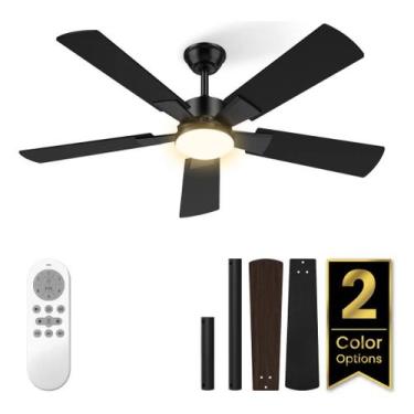Imagem de Ventilador de Teto FANSVENTO 5 pás 1.32m com Luz LED, Controle Remoto 