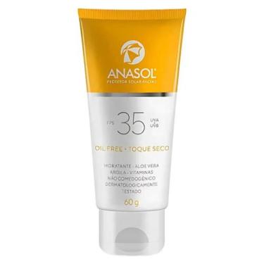 Imagem de Protetor Solar Facial Anasol FPS35 Toque Seco Hipoalergênico 60g
