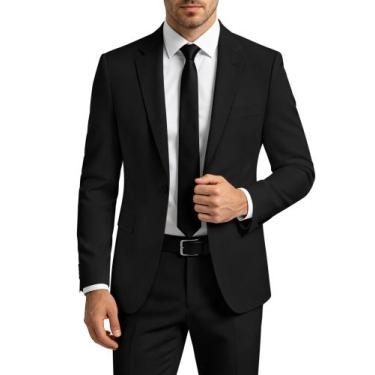 Imagem de Terno LORENZO BRUNO 2 peças preto slim fit XS