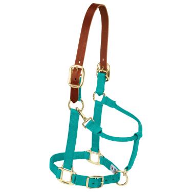 Imagem de Weaver Leather Halter de cavalo ajustável de nylon, anual e verde esmeralda