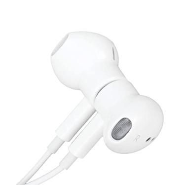 Imagem de Fone de ouvido com fio, fones de ouvido tipo C, fones de ouvido com fio, análise digital, fone de ouvido tipo C com fio para Goole/Huawei, com botão de controle remoto (branco)