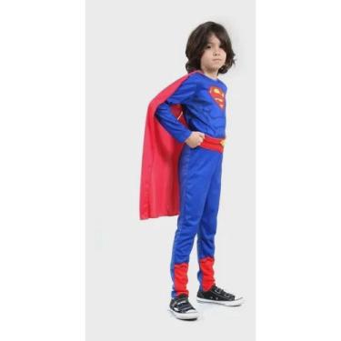 Imagem de Fantasia Super Homem Infantil Longa Liga Da Justiça Superman