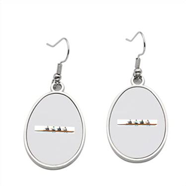 Imagem de Brincos de remo 5 – Brincos com pingente para meninas – Presente de festa de aniversário dos namorados, Metal, Sem pedras preciosas