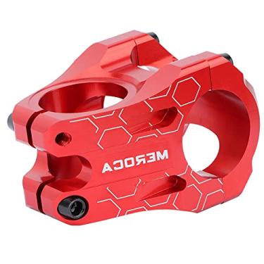 Imagem de Mountain Bike – Haste curta ultraleve 31,8 x 45 mm para guidão de bicicleta, liga de alumínio CNC com haste de guidão vazada para a maioria das bicicletas, bicicletas de estrada, MTB, BMX, equipamento fixie, ciclismo (vermelho)