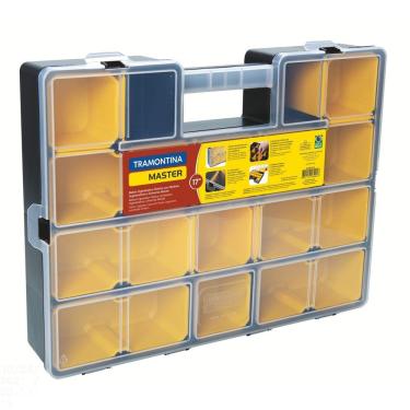 Imagem de Maleta Organizadora Plástica 17" Tramontina com Módulos Organizadores e Divisórias Móveis Tramontina