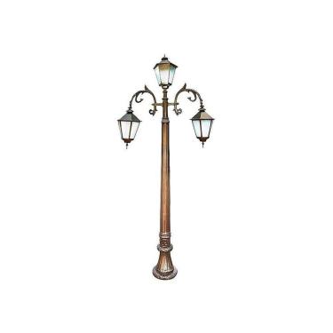 Imagem de Poste Nápoles P/ Jardim de Alumínio 03 Luminárias 5,83m