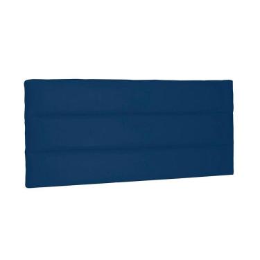 Imagem de Cabeceira Painel La Italiana Solteiro 90cm Suede Azul Marinho