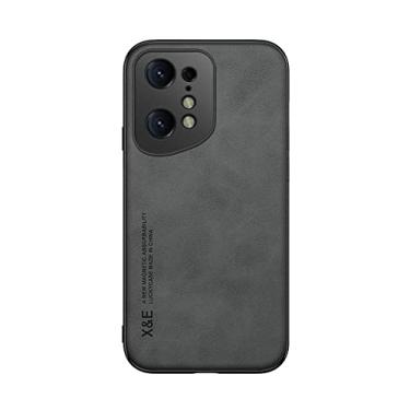 Imagem de Kepuch Silklike Capa para Oppo Find X5 - Case Placa de Metal Embutida para Oppo Find X5 - Preto