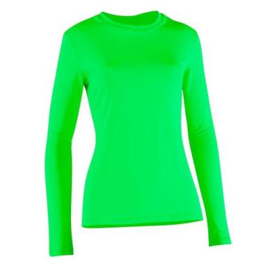 Imagem de Camiseta Proteção Solar Feminina Manga Longa Uv50+ Verde Neon - Outdoo
