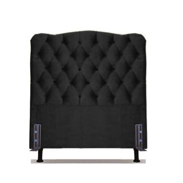 Imagem de Cabeceira Solteiro 88 - Bello Box - Dunas Suede Preto