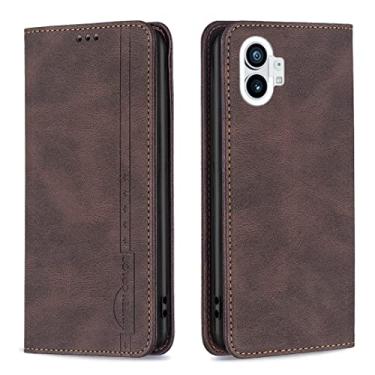 Imagem de For Nothing Phone 1 Magnetic RFID Blocking Anti-Theft Leather Phone Case