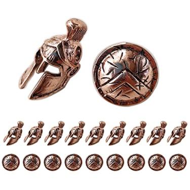 Imagem de SU LIFE Pacote com 10 porta-chaves de contas de paracord acessórios a granel 1/10.2 cm contas de latão EDC para pulseira de paracord, cordão, berloque, zíper (HelBead)