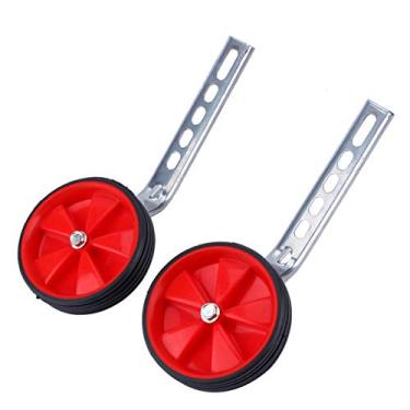 Imagem de Roda de bicicleta infantil estável para bicicleta rodas de treinamento universal seguro 30 a 50 cm vermelho