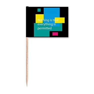 Imagem de Nothing Is True Everything Is Permited, marcadores de palito, decoração de festa