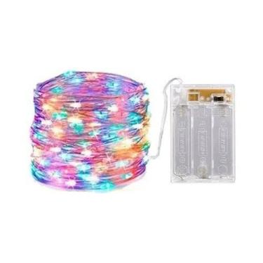 Imagem de Cordão de Cobre Luz de Fada - 10 Metros - 100 Leds Colorido