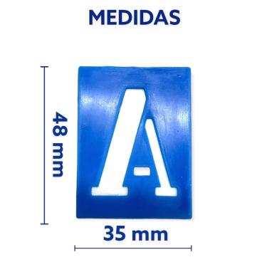 Kit normógrafo - letras e numeros vazados - Acrinil em Promoção na  Americanas