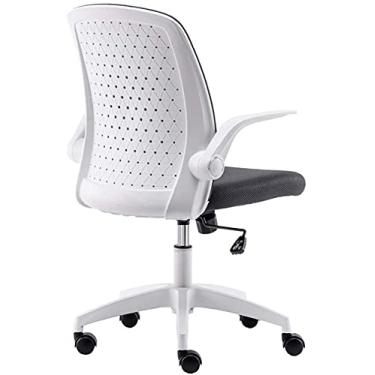Imagem de cadeira de escritório Cadeira de escritório Rotatable Lifting Honeycomb Design Respirável Encosto Flip Braço Economize espaço Rolamento Peso 200kg Cadeira (Cor: Cinza) needed