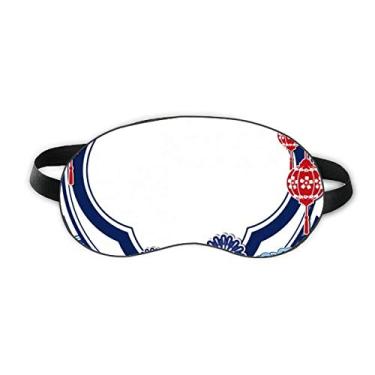 Imagem de Chinese Culture Blue Flower Passionate Sleep Eye Shield Soft Night Blinfold Shade Cover