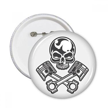 Imagem de Óculos de esqueleto de luzes para motocicleta, padrão de pinos redondos, emblema, decoração de roupas, 5 peças, presente