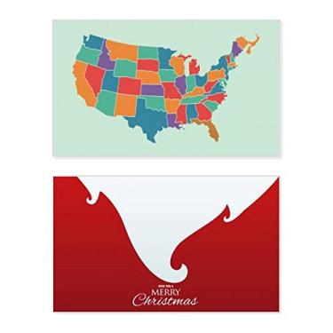 Imagem de Mapa dos Estados Unidos padrão feriado, feriado, cartão de felicitações, mensagem de Natal