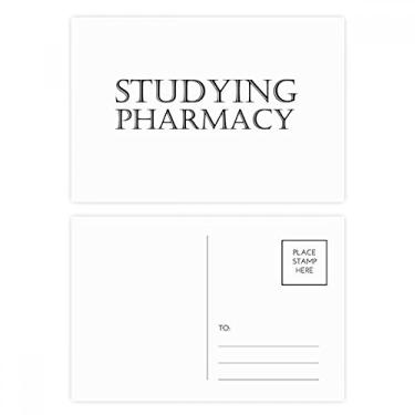 Imagem de Conjunto de cartão postal para estudar farmácia de frases curtas para enviar cartões de agradecimento