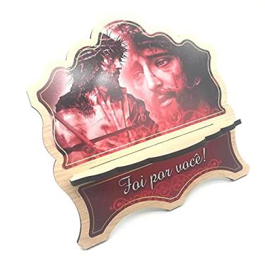 Imagem de Porta Bíblia De Madeira Mdf Paixão De Jesus Cristo