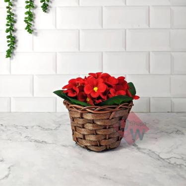Imagem de Arranjo de Flor com Vaso Trançado