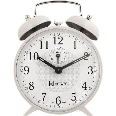 Imagem de Despertador Mecânico Herweg Ref: 2206-021 Branco à Corda