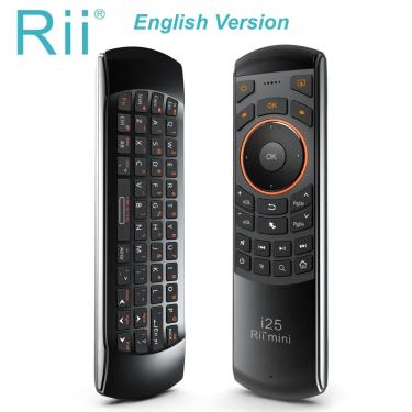 Imagem de Rii i25 2.4g mini teclado do rato de ar sem fio com controle remoto ir pc teclado para tablet smart