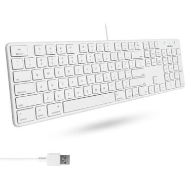 Imagem de Teclado Macally USB, Teclado com fio - Branco, Wired