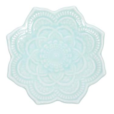 Imagem de IMIKEYA 2 peças mandala placa de joias de porcelana suporte de joias de artigos diversos placa de armazenamento placa de cerâmica decoração nórdica brinco suporte bandeja de joias cerâmica placa de