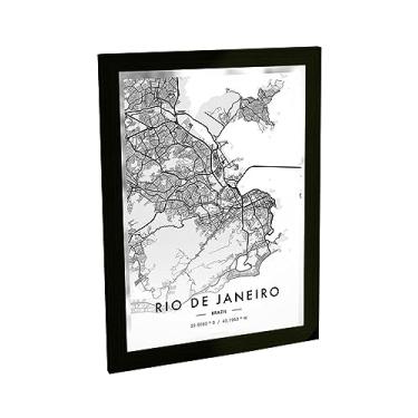 Imagem de Quadro Decorativo A2 Rio De Janeiro Brasil Mapa Pb Viagem Decoração Poster