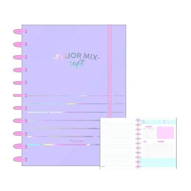 Imagem de Caderno Discbook 10 Matérias 160Fls Fluor Mix Lilás Foroni