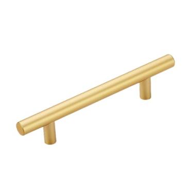 Imagem de Puxador do armário de aço inoxidável escovado, maçaneta da porta do armário de cozinha, gaveta de móveis, puxador de barra, ouro 224mm