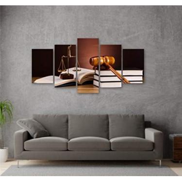 Imagem de Genérico - Quadro Decorativo Direito Advocacia 5 Peças 116x60cm