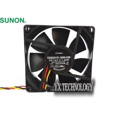 Imagem de Para sunon 8020 1.56w EE80201S1-0000-G99 12v 80mm ventilador de refrigeração