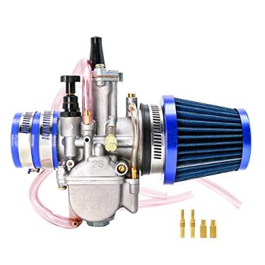 Imagem de Carburador de carburador com coletor de admissão filtro de ar sobressalente kit de jato principal universal adequado para scooter 2t/4t motocicleta Mped lancha ATV UTV Go Kart acessórios (P-W-K 21-34