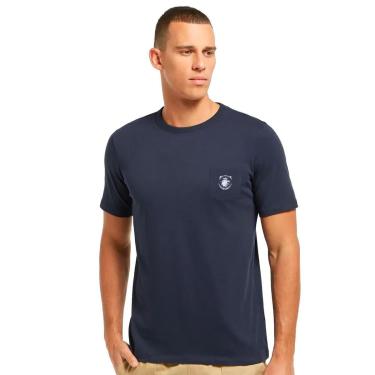 Imagem de Camiseta Von der Volke Masculina Origineel Pocket Army Flame Azul Marinho-Masculino