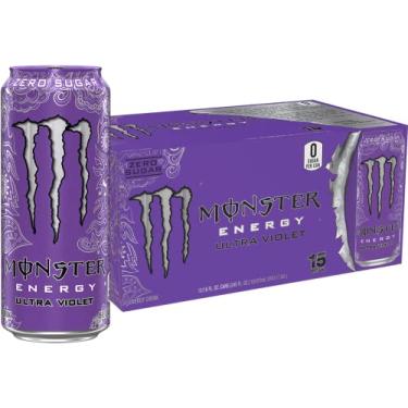 Imagem de Monster Energy Ultra Violeta, Bebida energética sem açúcar, 473 ml (pacote com 15)