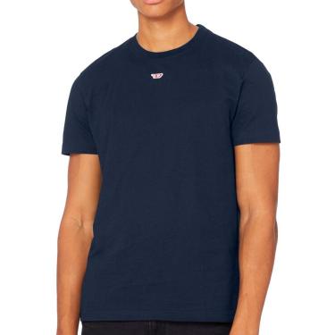 Imagem de Camiseta Diesel Masculina T-Diegor-D Embroidered Centre Logo Azul Marinho-Masculino