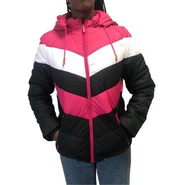 Imagem de Jaqueta Dunialin Forro com Pelo Preta com Pink 2201-Feminino