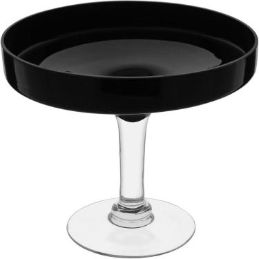 Imagem de CENTRO MESA COM PÉ VIDRO 23x27x27cm PRETO FRUTEIRA