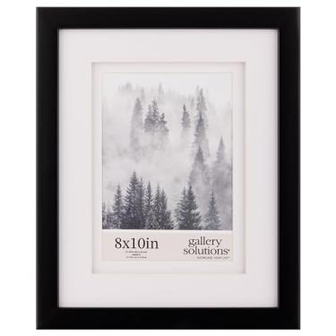 Imagem de Gallery Solutions Moldura preta para parede ou mesa de 20 x 25 cm com tapete branco duplo para foto 13 x 18 cm